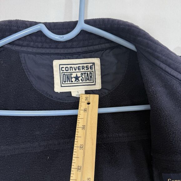 VTG Converse One Star Mens Jacket Navy Blue Full Zip Size Small Made In USA - Picture 8 of 16